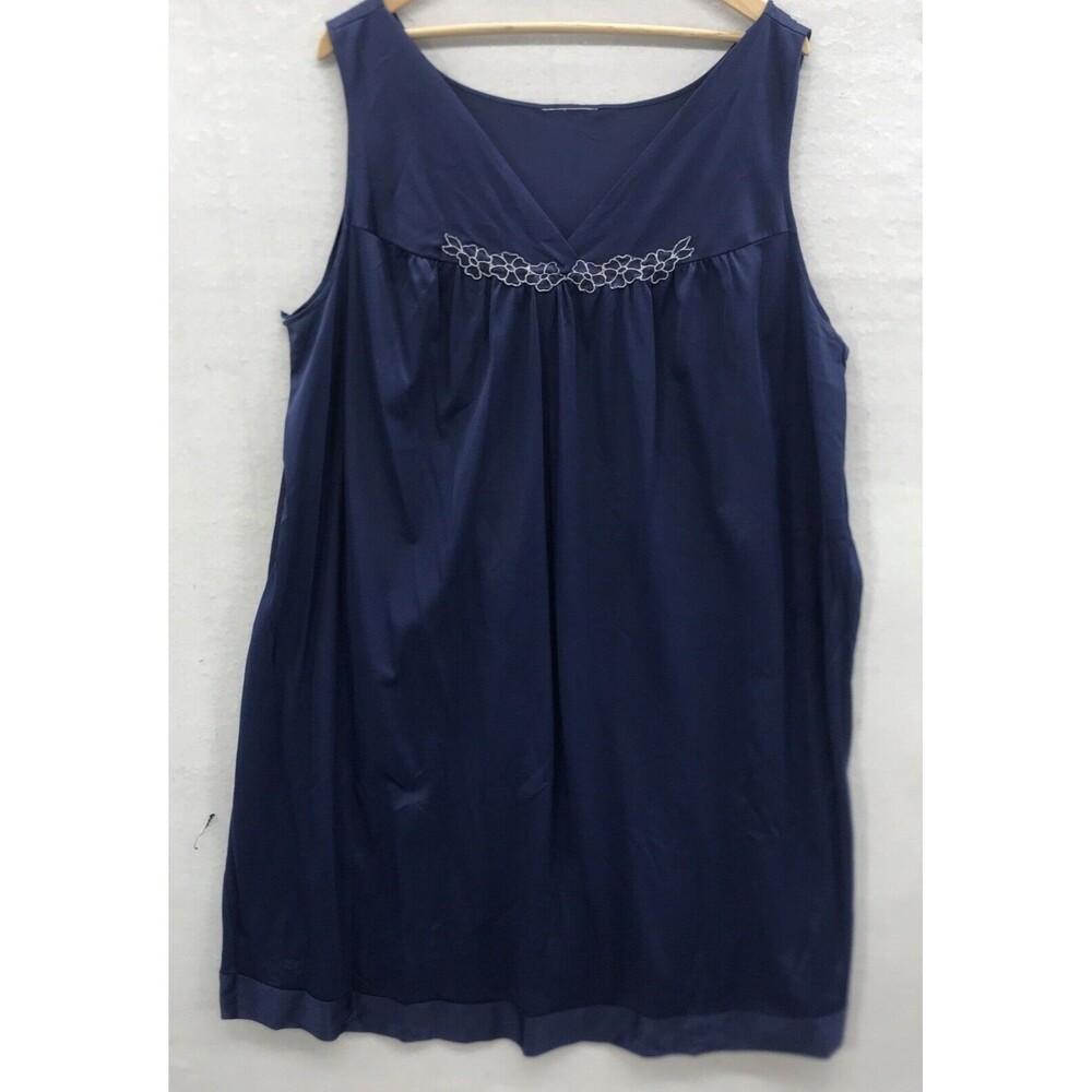 Vintage Vanity Fair Nightgown Blue Lingerie Sleepwear Loungewear Grandmacore